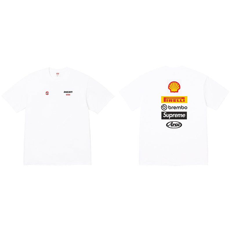 Heavy Cross border Trendy Supreme Letter Printed T-shirt BOX Round Neck Short Sleeve Men's and Women's Loose Casual T-shirt Men's and Women's (28)