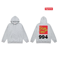 Cross border high version trendy brand Supreme letter printed hooded sweatshirt jacket, classic BOX looped hoodie for men and women (9)