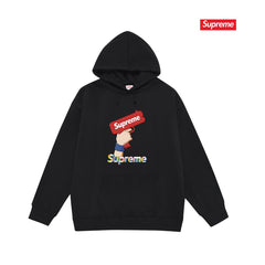 Cross border high version trendy brand Supreme letter printed hooded sweatshirt jacket, classic BOX looped hoodie for men and women (55)
