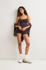 Seamless Rib Vest - Vintage Brown
