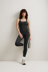 SkinLuxe Cross Back Vest - Shadow Black